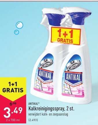 ALDI Antikal Kalkreinigingsspray, 2 st. aanbieding