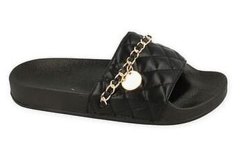 Berca Shoes Mode-Mania Slipper Dames Slide - Zwart aanbieding