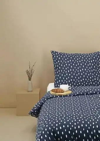 HEMA HEMA Dekbedovertrek - 140 X 200 - Zacht Katoen - Stippen Blauw (blauw) aanbieding