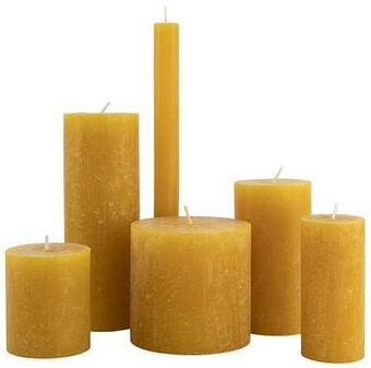 HEMA HEMA Rustieke Kaarsen Okergeel (okergeel) aanbieding