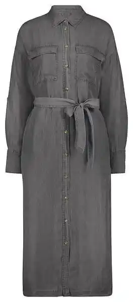 HEMA HEMA Dames Jurk Lacey Lang Middengrijs (middengrijs) aanbieding