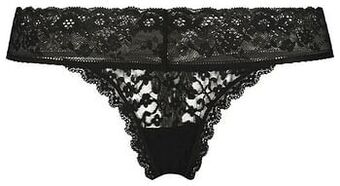HEMA HEMA Damesstring Kant Zwart (zwart) aanbieding
