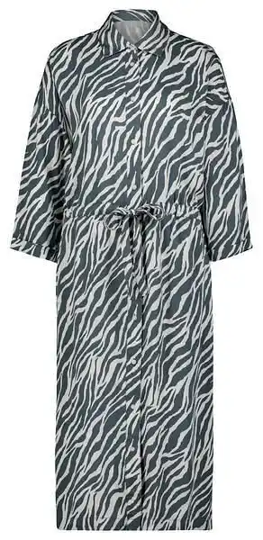 HEMA HEMA Dames Doorknoopjurk Liza Zebra Groen (groen) aanbieding