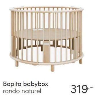 Baby & Tiener Bopita babybox rondo naturel aanbieding