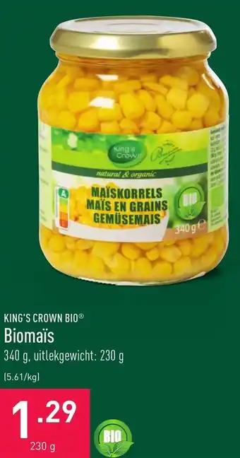 ALDI King's Crown Bio Biomais aanbieding