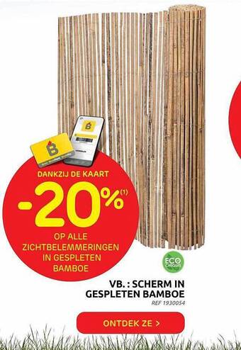 Brico Scherm In Gespleten Bamboe aanbieding