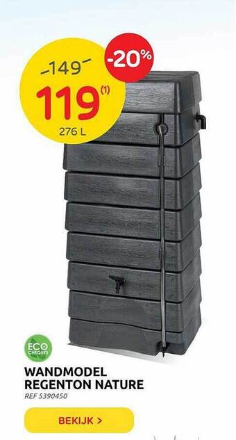 Brico Wandmodel Regenton Nature aanbieding