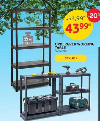 Brico Opbergrek Working Table aanbieding