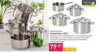 ALDI Home Creation Kitchen Kookpottenset, 4-delig aanbieding