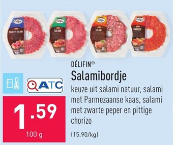 ALDI Delifin Salamibordje aanbieding