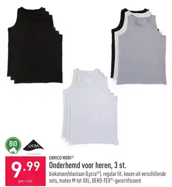 Enrico Mori Onderhemd voor heren, 3 st.