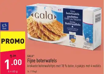 ALDI Gala Fijne boterwafels aanbieding