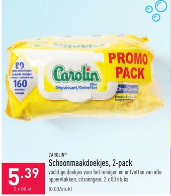 ALDI Carolin Schoonmaakdoekjes, 2-pack aanbieding