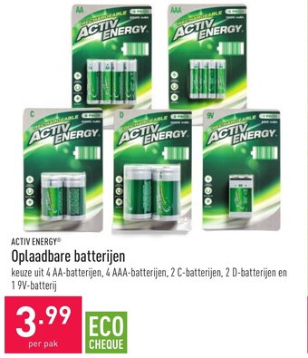 ALDI Activ Energy Oplaadbare batterijen aanbieding