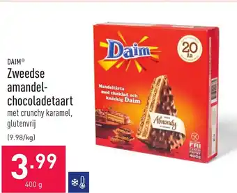 ALDI Daim Zweedse amandel-chocoladetaart aanbieding
