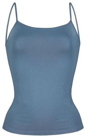 HEMA HEMA Dameshemd Naadloos Micro Middenblauw (middenblauw) aanbieding