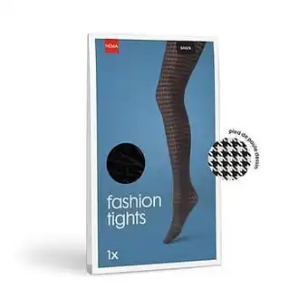 HEMA HEMA Fashionpanty Pied-de-poule 70 Denier Zwart (zwart) aanbieding