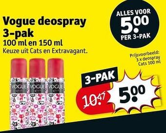 Kruidvat Deospray cats aanbieding