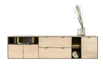 Deba Meubelen Dressoir 240 cm ELEMENTS - Naturel Hout aanbieding