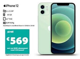 Base Apple iphone 12 aanbieding