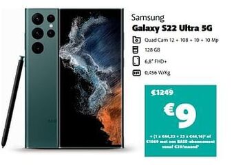 Base Samsung galaxy s22 ultra 5g aanbieding