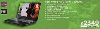 CompuDeals Acer nitro 5 amd ryzen 9 5900hx aanbieding