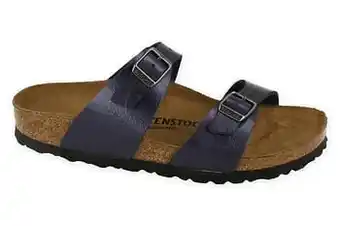 Birkenstock Slipper Dames Sydney Bs Graceful Midnight Blu Narrow Fit - Blauw