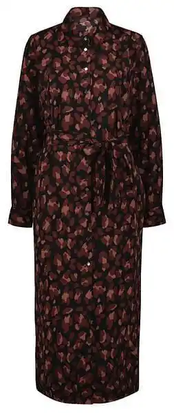 HEMA HEMA Dames Doorknoop Jurk Novi Lang Bruin (bruin) aanbieding