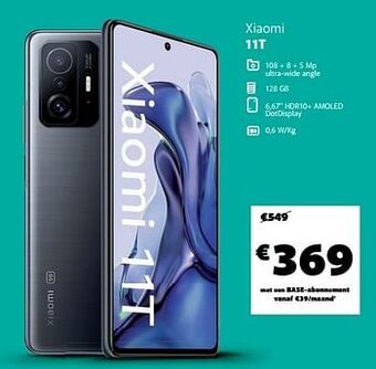Base Xiaomi 11t aanbieding