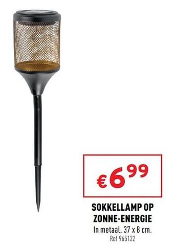 Trafic Sokkellamp op zonne-energie aanbieding