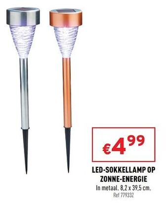 Led-sokkellamp op zonne-energie