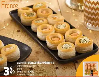 Auchan 16 Mini Feuilletes Aperitifs aanbieding