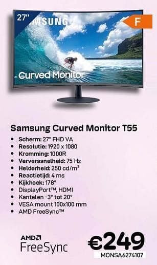 CompuDeals Samsung curved monitor t55 aanbieding