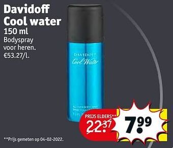 Kruidvat Davidoff cool water aanbieding