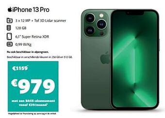 Base Apple iphone 13 pro aanbieding