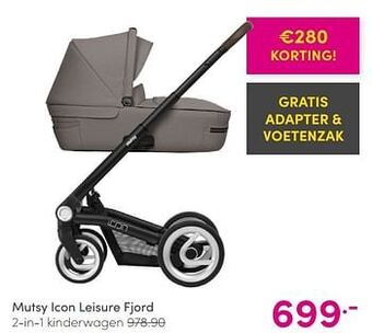 Baby & Tiener Mutsy icon leisure fjord 2-in-1 kinderwagen aanbieding