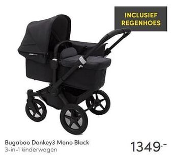 Baby & Tiener Bugaboo donkey3 mono black 3-in-1 kinderwagen aanbieding