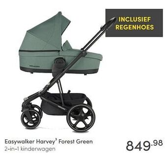 Baby & Tiener Easywalker harvey3 forest green 2-in-1 kinderwagen aanbieding