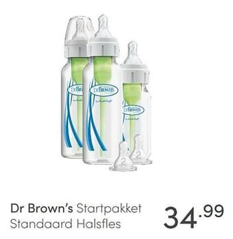 Baby & Tiener Dr brown`s startpakket standaard halsfles aanbieding