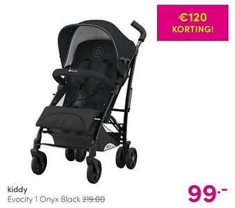 Baby & Tiener Kiddy evocity 1 onyx black aanbieding