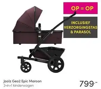 Baby & Tiener Joolz geo2 epic maroon 2-in-1 kinderwagen aanbieding