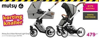 Baby & Tiener Mutsy evo urban nomad light grey 2-in-1 kinderwagen aanbieding