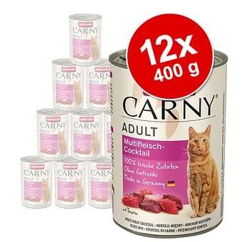 Zooplus 12x400g Adult Kalkoen & Kippenlever Animonda Carny Kattenvoer aanbieding