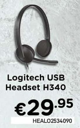 CompuDeals Logitech usb headset h340 aanbieding