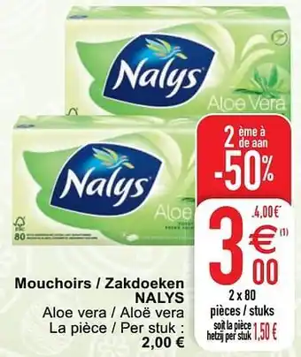 Cora Mouchoirs - zakdoeken nalys aanbieding