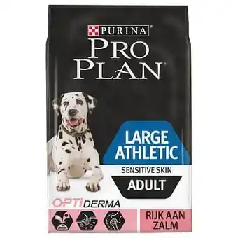 Zooplus 2x14kg Large Athletic Adult Optiderma Zalm Pro Plan Hondenvoer aanbieding