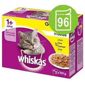 Zooplus Whiskas 1+ Classic Selectie Maaltijdzakjes Kattenvoer Voordeelpakket 96 x 85 / 100 g - Creamy Soup Gevogelte (96 x 85 g) aanbieding