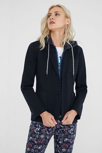 Desigual Blazer met gewatteerde capuchon - BLUE - 46 aanbieding