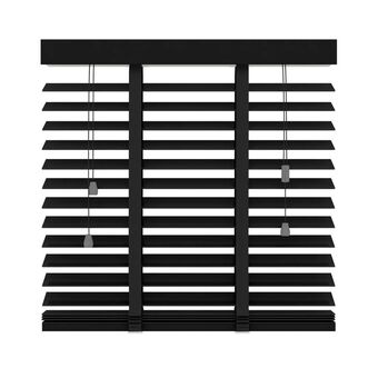 Leen Bakker Fenstr jaloezie hout 50 mm - zwart - 60x130 cm aanbieding