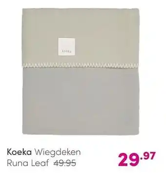 Baby & Tiener Koeka wiegdeken runa leaf aanbieding